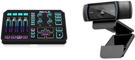 TC Helicon GoXLR Revolutionäre Online-Broadcaster-Plattform mit 4-Kanal-Mischpult & Logitech C920 HD PRO Webcam, Full-HD 1080p, 78° Sichtfeld, Autofokus