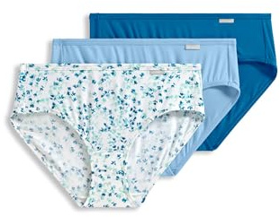 Jockey Women's Underwear Supersoft Hipster - 3 Pack, Layered Blue Floral Sprig/Blue Stardust/Azurite Sea, 6