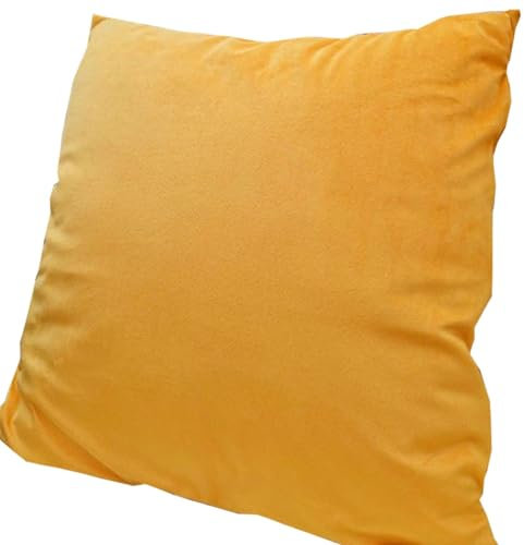 Sofa Kissenbezüge 50x70，Kissenhülle 50x50 Samt,2er Set Couch Kissenbezug Dekokissen Bezug 60x60 Rechteck Pillow Cases，Abdeckung,Abnehmbare Waschbar Moderne Pillowcase ( Color : Golden yellow , Size :