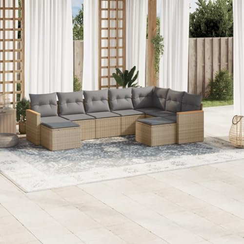Festnight Loungemöbel Set mit Stauraum Gartenlounge XXL Groß Garten Lounge Rattan Sofa Outdoor Polyrattan Gartensofa Terrasse Terrassenmöbel Gartenmöbel Ecklounge Couch Sitzgarnitur