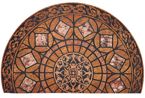 CHICHIC Entrance Door Mat Large 24 x 36 Inch Entry Way Doormat Front Door Rugs Outdoors Heavy Duty Welcome Mat Non Slip Rubber Back Low Profile for Garage, Patio, High Traffic Area, Orange