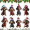 8 Piezas Adorno de Navidad de Perro Salchicha, Decoración para Árbol, 2D Dachshund Colgante de Acrílico, Ornamentos Navideños