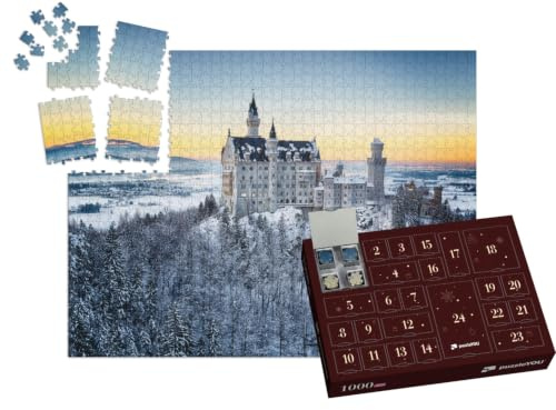 puzzleYOU: Puzzle-Adventskalender | „Schloss Neuschwanstein im Winter“ – aus der Puzzle-Kollektion Architektur