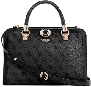 GUESS Orlina Logo Society Satchel Coal Logo