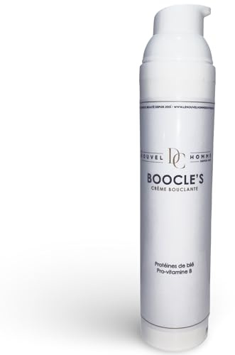 Le Nouvel Homme D.C Boocle's Crème Bouclante pour Cheveux Bouclés Crépus, Protéines de Blé, Pro-vitamine B