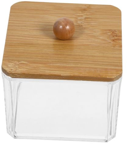 RORPOIR Transparente Kosmetik Wattepads Aufbewahrungsbox Mit Deckel Staubschutz Behälter Für Wattepad Wattestäbchen-organisation Stabile Kompakte Aufbewahrungsbox Für Bad Und Schminktisch