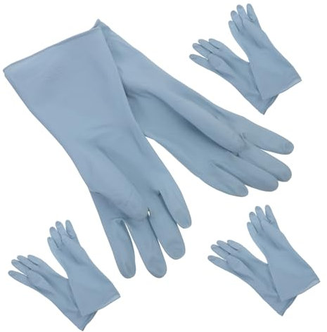 JEWEDECO 4paare Wasserdichte Gummihandschuhe Für Lange Spülhandschuhe Für Geschirrspülen Und Hausarbeiten