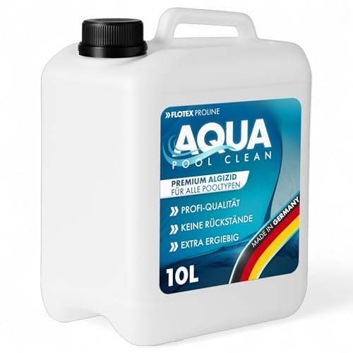 Aqua Pool Clean 2x10L - Hochwirksames flüssiges Algizid für Pool I Idealer Pool Algenvernichter mit Klareffekt | Profi Algenvernichter Pool | Schonend desinfizierendes Reinigungsmittel gegen Algen