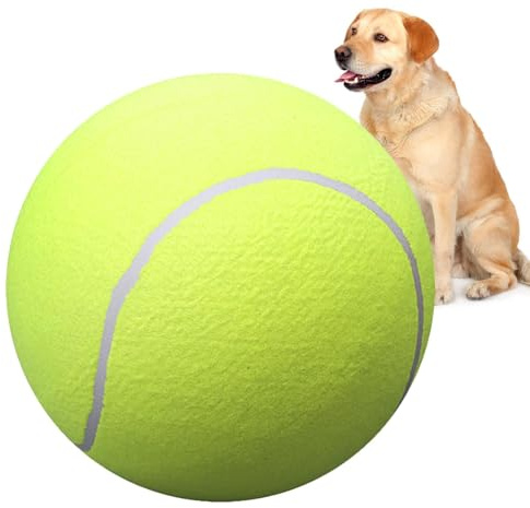 Palla da tennis gigante – Grande palla per cani giganti, grande giocattolo per animali domestici, divertente palla sportiva per gatti di medie e piccole, cani, divertimento per parco giochi