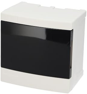 EDO Coffret Électrique Apparent 1 Rangée pour 4 Modules 14 x 14 x 9,5 cm IP40 IK07 - Boîtier de Distribution en ABS Blanc - Tableau Électrique Intérieur pour Garage, Atelier, Maison