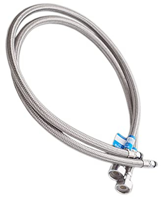 Operitacx Flexibler Edelstahlschlauch 60cm Edelstahlgeflecht Wasserschlauch Warm Und Kaltwasseranschluss Für Küche Und Bad