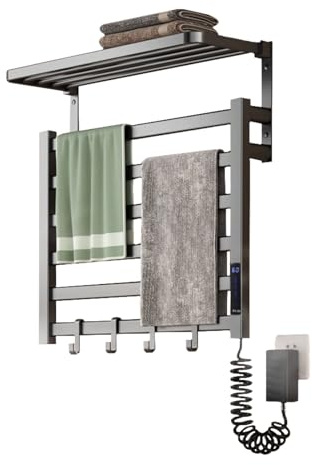 Scaldasalviette elettrico per bagno, portasciugamani portatile, riscaldamento rapido, soluzione di asciugatura efficiente per asciugamani accoglienti, ideale per un'esperienza spa domestica