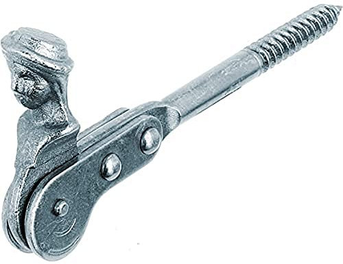 Alberts 307127 Ferma persiane a busto di pastore, da avvitare o da murare, zincato blu, 126,5 mm