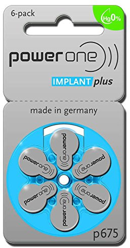 PowerOne Cochlear Implant 675 Batteries. 5, 60-Packs, Total 300 Batteries