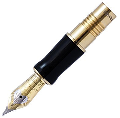 Parker Duofold Centennial Nib Section - Broad Oblique - Solid 18K Gold