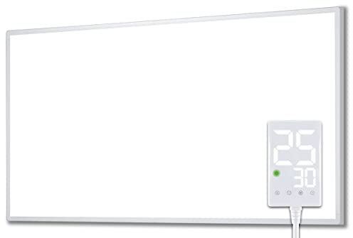 Heidenfeld Infrarotheizung HF-HP100-3 | 𝟭𝟬 𝐉𝐀𝐇𝐑𝐄 𝐆𝐀𝐑𝐀𝐍𝐓𝐈𝐄 - 800 Watt - Bis 19 m² - Infrarot Heizkörper - Elektroheizung mit Thermostat - Überhitzungsschutz (HF-HP100-3 800 Watt)
