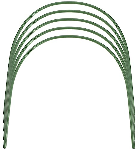 Happyyami 5 Piezas de Aros de Invernadero Aros de Jardín Estructura de Soporte de Túnel de Cultivo con Aros Recubiertos de Plástico para Proteger Y Cultivar Plantas de Invernadero (Estilo