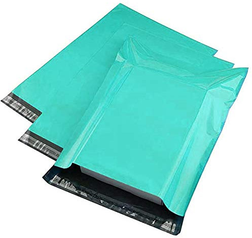YGLONG Versandbeutel 100 stücke Teal grün Eco Poly Mailer Selbstklebende Versand Versandpaket Mailer Postumschläge Taschen Kurieraufbewahrungstaschen Versandbeutel Plastik FüR Kleidung