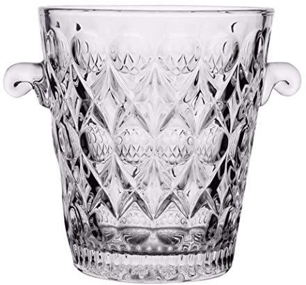 Tograt Ice Bucket Champagne Bucket Thicken Lead-free Glass Ice Bucket Japanese Carving Small Ice Bucket Bar Cocktail Ice Champagne Bucket Wine Bucket Cooler Bucket (Color : D)