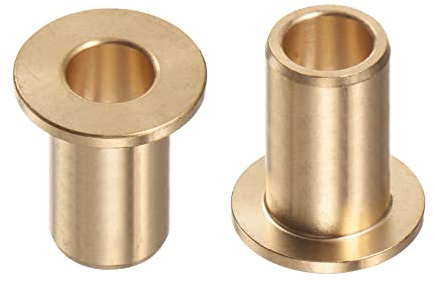 QUARKZMAN 2 Stück Flansch Gleitlager Hülse 10mm Bohrung 14mm AD 30mm Länge 2mm Flansch Dicke Bronze Buchse Selbstschmierende Gleitbuchsen Hülse für Industrielle Anlagen