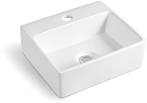 JSLJJBD Lavello da Cucina，lavabo Sospeso in Ceramica Lavabo Singolo Lavabo da Appoggio Mini Lavabo Sospeso Lavabo da Balcone Bagno 320 * 290 * 110mm White