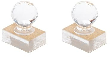 2 Set Puder Pressstempel DIY Foundation Rouge Stempel für Make-up 2,5 x 1,2 x 3 cm, transparent