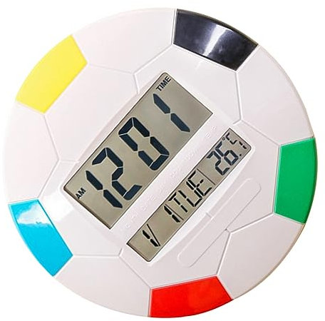 PRETYZOOM Wanduhr mit ewigem Kalender Jackenflicken für Herren Erdbeerblüten künstlich einfache Hauswanduhr Digitaluhr Digitale Wanduhr Digitale Hängeuhr LCD-Wanduhr runden Elektronische Uhr