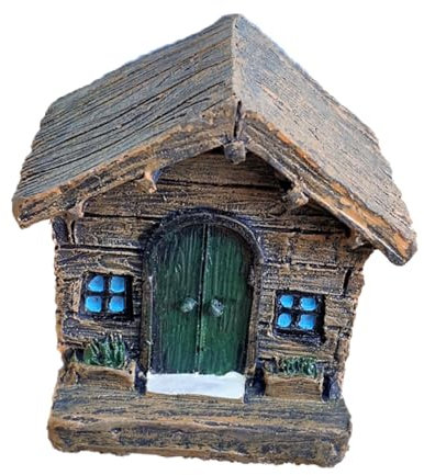 Garneck Mini-Holzhaus-Ornament Aquariumdekorationen Schreibtischaufsatz bürodeko büro Dekoration Zubehör für Aquarien Harzornament Bauernhaus-Ornament aus Harz groß Ornamente Geschenk