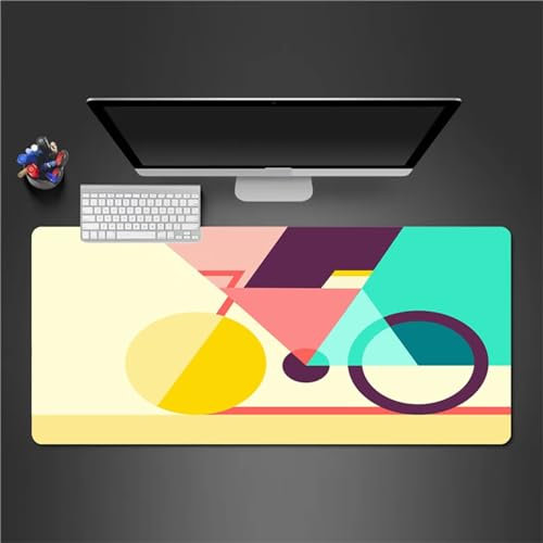 QiHon Mauspad Groß Gaming Rosa Gelb Mousepad XXL 700x400x2mm rutschfeste Schreibtischunterlage Gaming Tastatur Matte Abwaschbar für PC Zuhause Büro
