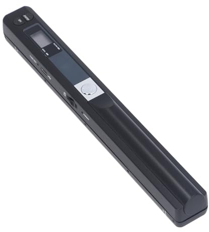 Tragbarer Scanner, Handfotoscanner mit Bis zu 900 DPI, Mobiler Scanner für A4-Dokumente, Fotos, Bilder, Quittungen, Auswahl des JPG-/PDF-Formats, für zu Hause oder Im Büro (Black)