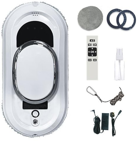 CEIEVER Electric Window Cleaner Robot, Automatic Window Cleaning Robot with Remote Control Smart Cleaner Cleaning with 2800Pa Strong Suction,for Indoor/Outdoor Mirror