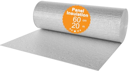 YRHome Film isolant pour radiateur - Film réfléchissant - Film isolant - Film thermique pour fenêtre - Protection contre le froid - Film d'isolation thermique pour camping, piscine, voiture (0,6 x 20