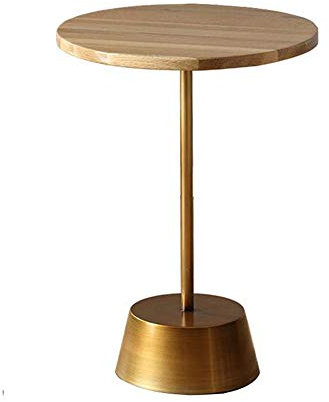 MEILISHAOMEI Sofa-Beistelltisch aus Massivholz,Säulentische,Sofa- und Konsolentische,Telefontische,runder,kreativer Beistelltisch für das Wohnzimmer(Farbe:Holzfarbe,Größe:15,74 x 15,74 x 22,44 Z