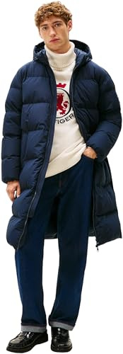 Tommy Hilfiger Abrigo Hombre Down Parka Abrigo acolchado, Azul (Desert Sky), XXL