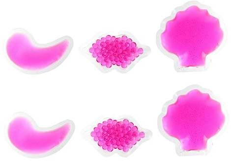 Holibanna Heiß Kalt Gelpackung 6 Stück Mit Perlen Wiederverwendbare Therapiekompressen Für Augen Und Lippen Schmerzlindernde Wärmepads Und Kältetherapie Für Make up Schutz Und Schmerzbehandlung