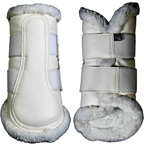 HKM Comfort Premium Fur Gamaschen, Weiß/Weiß, Shetty