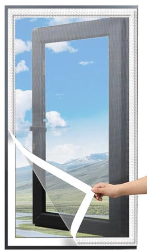 70x130cm Weiß Dachfenster Fliegengitter ohne Bohren - Fiberglasgewebe mit Selbstklebetechnik