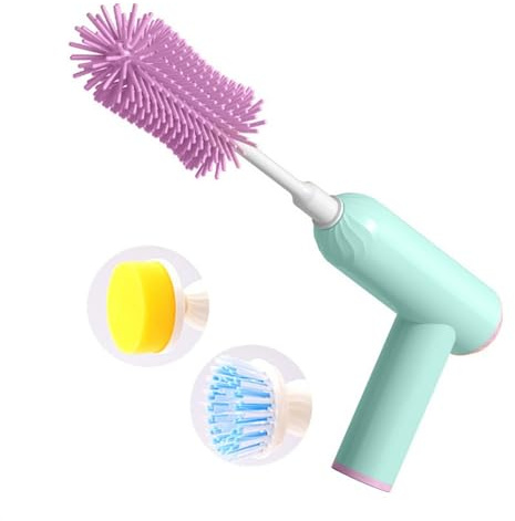 KRXSOBNV 电动擦鞋机非常适合在家庭、办公室以及银行、酒店等公, Home rechargeable shoe brush body waterproof multi-kinetic cleaning brush inside and outside brush shoe artifact Electric,Electric Shoe Shine Machine(Green)