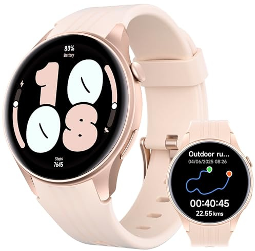 Parsonver Smartwatch Uomo Donna con GPS Integrato, Smart Watch con Chiamate, 100+ Sportive, Monitoraggio Frequenza Cardiaca/Sonno, IP68 Impermeabile Fitness Sportivo per Android iOS (Oro rosa, 43 mm)