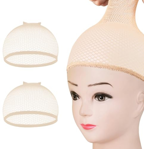 2 Pieces Hair Net for Wigs, Wig Caps to Hold Wig in Place, Mennyback Wig Net for Long Hair, Wig Grip, Stretchy & Breathable Wig Cap for Daily Use, Cosplay, or Special Events