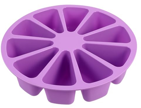 Toyvian Stampo per Torta Triangolare in Silicone 28X6 CM 10 Cavità Antiaderenti per Dolci Biscotti e Dessert Resistente Alte Temperature Adatto per Cottura e Preparazioni Salate