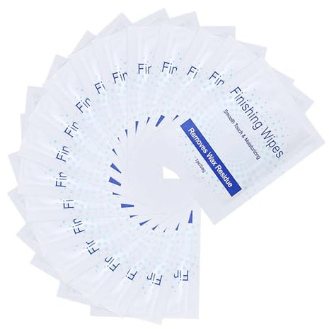 TEHAUX Salviette Detergenti per Cera 50 Pezzi Salviette Oleose per Rimozione Residui di Ceretta Monouso Delicate per Pelle Sensibile per Pulizia Post-Epilazione e Cura Corpo