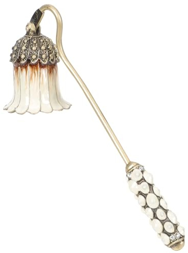HEALEEP Spegnicandele in Ceramica Manico, Strumento per Spegnere Fiamma e Stoppino, Accessorio per Candele Profumate e Aromaterapia, Uso Domestico Sicuro e Decorativo (16x6x4 Cm)