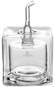 Ichendorf Milano Doppelte Glas-Ölkanne Cube, Transparent, 1 Stück, 19 cl, rund, für alle Gelegenheiten, Spülmaschinengeeignet