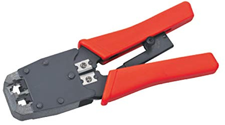 HT-500R Red/Telecom Cable RJ45/RJ11 crimpadora herramientas – 8P8 C 6P6 C/6P4 C/6P2 C – Crimpadora – Cortador de con y trinquete