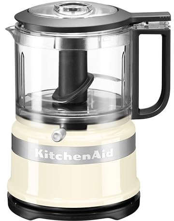 KitchenAid Mini Robot Hachoir 830ML, Compact, 2 Vitesses & Fonction Pulse, Léger et Facile à Nettoyer, Crème Amande