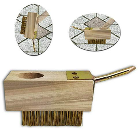 Fugenbürste mit Stahldorn - Drahtbürste Fugenkratzer Fugenreiniger Unkrautbürste