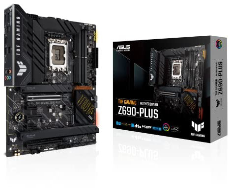 ASUS TUF Gaming Z690-PLUS Mainboard Sockel Intel LGA 1700 (Intel Z690, ATX, PCIe 5.0, DDR4, 4X M.2, SATA 6Gbit/s, Thunderbolt 4, Aura Sync)