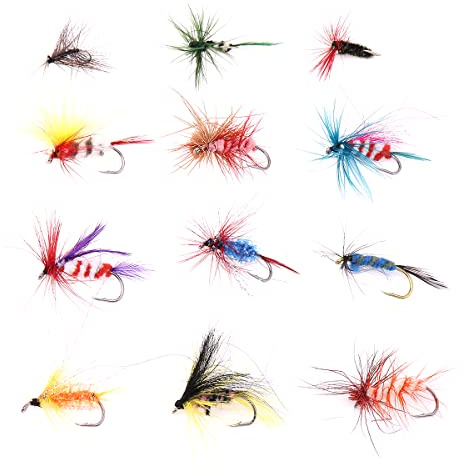 OriGlam 12 appâts de pêche à la Mouche appâts de pêche à la Mouche