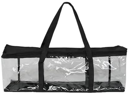 UK SELLER | Portable CD Storage Bag, Disc CD Carry Case, Clear Cover with Zipper Music Cd's Protective Dust Collection Holder / Car Discs Organiser / PC / Xbox / PlayStation Games Strong Carry Handles